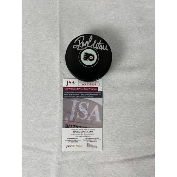 Ron Hextall signed autographed Philadelphia Flyers hockey puck JSA #WA232469 - Picture 1 of 3
